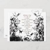 Moederdag wenst zwart misbruik briefkaart (Voorkant / Achterkant)
