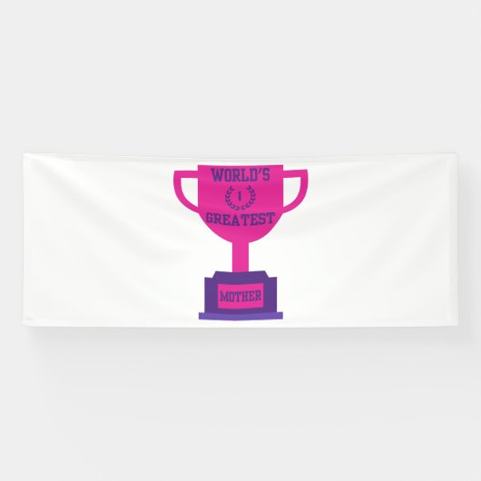 Moederdag Werelds Beste 4x10 Vinyl Banner (Horizontaal)