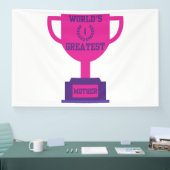 Moederdag Werelds Beste Moeder 4x6 Vinyl Banner (Beurs)