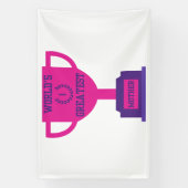 Moederdag Werelds Beste Moeder 4x6 Vinyl Banner (Verticaal)