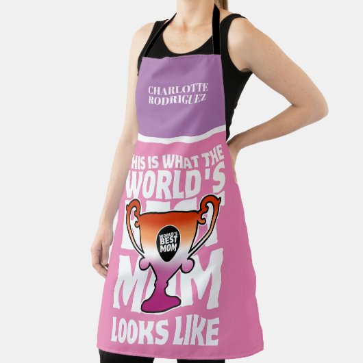 Moederdag Wereld's Beste Moeder Lesbische Vlag Kle Schort (Insitu)