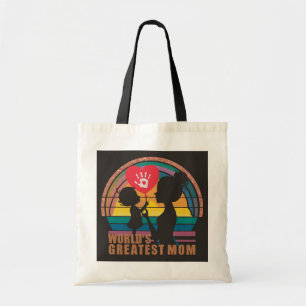 Moederdag Wereld's Grootste Moeder Canvas tas