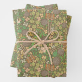 Moederdag White Butterflies Oranje Flowers Inpakpapier Vel (In situ)