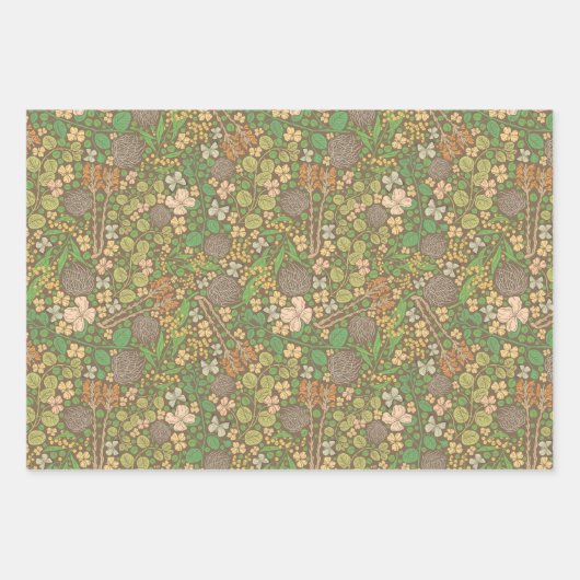 Moederdag White Butterflies Oranje Flowers Inpakpapier Vel (Voorkant)