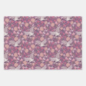 Moederdag White Crane Heron Pink Peach Inpakpapier Vel (Voorkant 2)