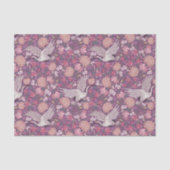 Moederdag White Crane Heron Pink Peach Tissuepapier (Voorkant)