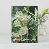 Moederdag White Floral Feestdagenkaart (Staand voorkant)