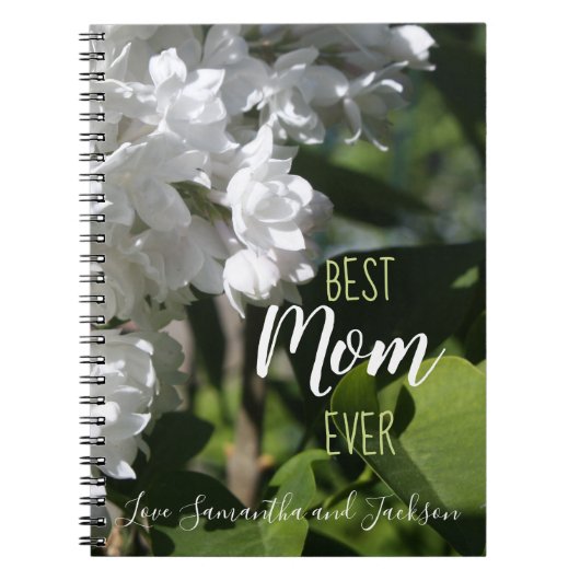 Moederdag White Lilacs Best Mam Ever Notitieboek (Voorkant)