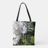 Moederdag White Lilacs Best Mam Ever Tote Bag (Achterkant)