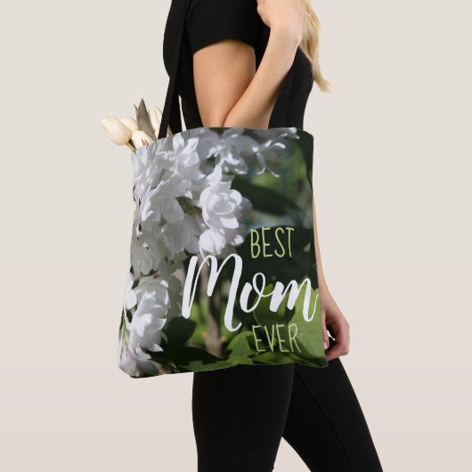 Moederdag White Lilacs Best Mam Ever Tote Bag (Dichtbij)