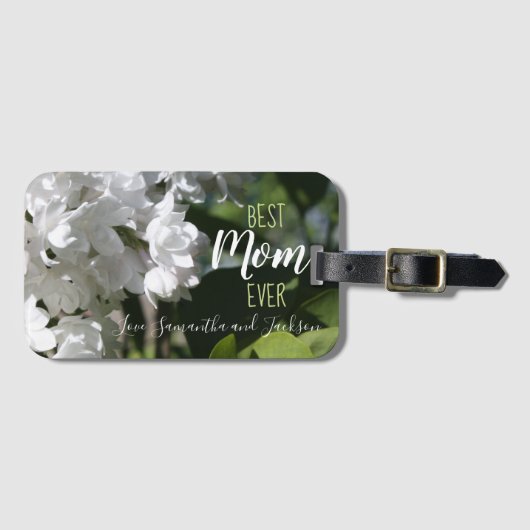 Moederdag White Lilacs Beste Moeder Ooit Bagage Ta Bagagelabel (Voorkant (horizontaal))
