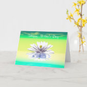 Moederdag White Water Lily Kaart (Gele Bloem)