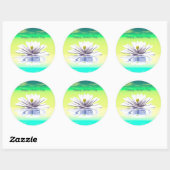 Moederdag White Water Lily Ronde Sticker (Vel)