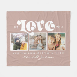 Moederdag Wij houden van Jou Mama Familie Fotocoll Fleece Deken