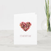 Moederdag Wijn Hart Kaart (Voorkant)