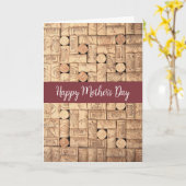 Moederdag Wijn Kaart (Gele Bloem)