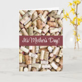 Moederdag Wijn Kaart (Gele Bloem)