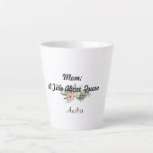 Moederdag wilde bloem Dankbaarheid Latte Mok (Voorkant)