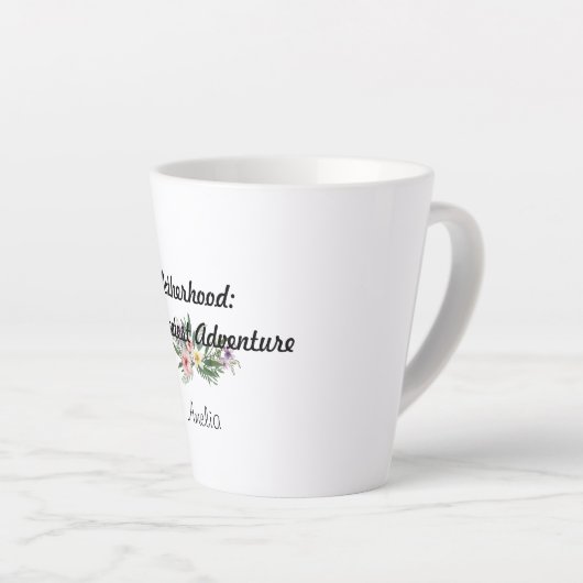 Moederdag wilde bloem Dankbaarheid Latte Mok (Rechterhoek)