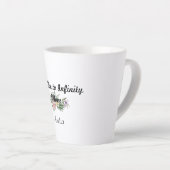 Moederdag wilde bloem Dankbaarheid Latte Mok (Rechterhoek)