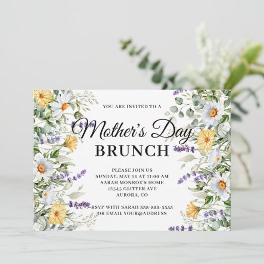 Moederdag Wilde Waterverf Kaart (Staand voorkant)