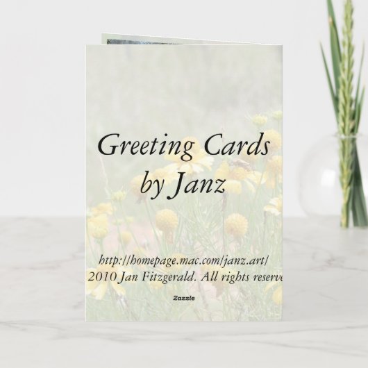 Moederdag Wildflower Kaart van Janz (Achterkant)