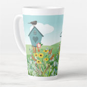 Moederdag Wildflower Tuin (Moeder) Latte Mok (Linkerhoek)