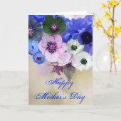 MOEDERDAG WITTE BLAUWE ROZEN EN ANEMONSENSTROMEN KAART (Gele Bloem)