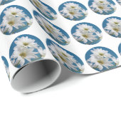 Moederdag Witte Daisies Tuin van Liefde Blauwe Hem Cadeaupapier (Rol Hoek)