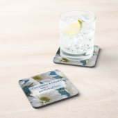 Moederdag Witte Daisies Tuin van Liefde Blauwe Hem Drankjes Onderzetter (Rechterzijde)