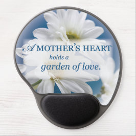 Moederdag Witte Daisies Tuin van Liefde Blauwe Hem Gel Muismat