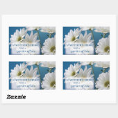 Moederdag Witte Daisies Tuin van Liefde Blauwe Hem Rechthoekige Sticker (Vel)