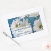 Moederdag Witte Daisies Tuin van Liefde Blauwe Hem Rechthoekige Sticker (Envelop)