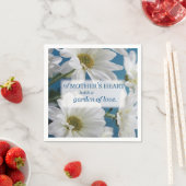 Moederdag Witte Daisies Tuin van Liefde Blauwe Hem Servet (Insitu)