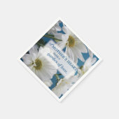Moederdag Witte Daisies Tuin van Liefde Blauwe Hem Servet (Hoek)