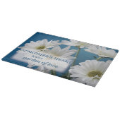 Moederdag Witte Daisies Tuin van Liefde Blauwe Hem Snijplank (Hoek)