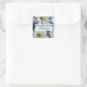 Moederdag Witte Daisies Tuin van Liefde Blauwe Hem Vierkante Sticker (Tas)