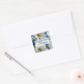 Moederdag Witte Daisies Tuin van Liefde Blauwe Hem Vierkante Sticker (Envelop)