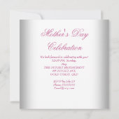 Moederdag Witte Roze Bloemen Thee Cupcake Kaart (Achterkant)