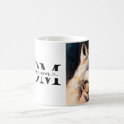 Moederdag Wolf Baby prachtige klassieke cadeaus Koffiemok (Center)