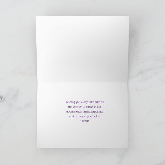 Moederdag Wonderful Niece met glas wijn Feestdagen Kaart (Binnen)