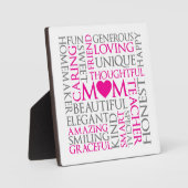 Moederdag woordkunst fotoplaat (Voorkant)
