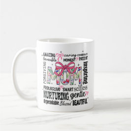 Moederdag Word Art Koffiemok