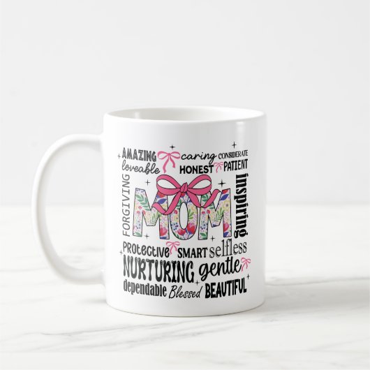 Moederdag Word Art Koffiemok (Links)