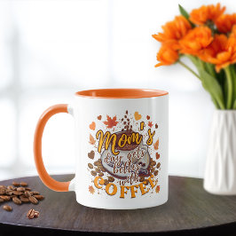 Moederdag wordt beter met koffie Tweekleurige koff Mok