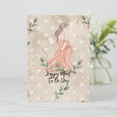 Moederdag Wordt Moeder Bruine Kleur Feestdagenkaart (Staand voorkant)