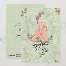 Moederdag Wordt moeder Groen Feestdagenkaart