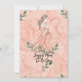 Moederdag Wordt Moeder Perzik Feestdagenkaart (Voorkant)