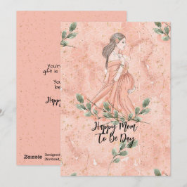 Moederdag Wordt Moeder Perzik Feestdagenkaart