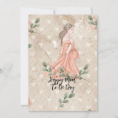 Moederdag Wordt moeder Zonnebruin Feestdagenkaart (Voorkant)